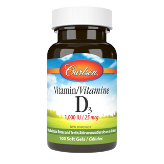 Carlson Vitamin D3 1000 IU 100 Softgels