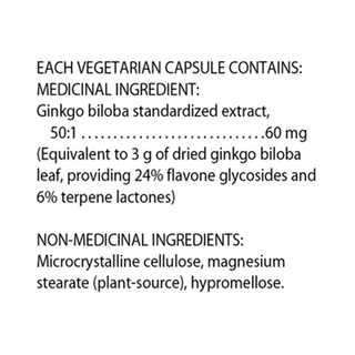 Flora Ginkgo Biloba 60 Veggie Caps