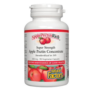 Natural Factors Apple Pectin Rich Super Strength Concentrate 500mg 90 Veggie Caps