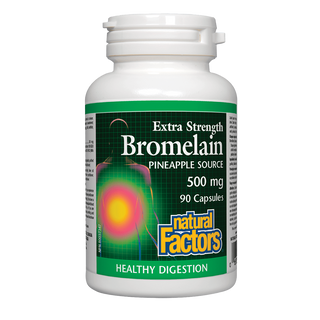 Natural Factors Bromelain Extra Strength Pineapple Source 500mg 90 Capsules