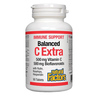 Natural Factors Vitamin C Extra Balanced Immune Support 500mg 90 Tablets