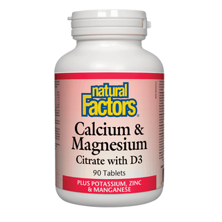 Natural Factors Calcium & Magnesium Citrate With D3 90 Tablets