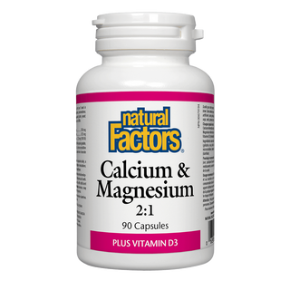 Natural Factors Cal-Mag 2:1 Plus D3 90 Capsules