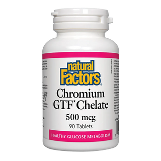 Natural Factors Chromium GTF Chelate 500mcg 90 Tablets