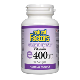 Natural Factors Clear Base Vitamin E 400 IU 90 Softgels