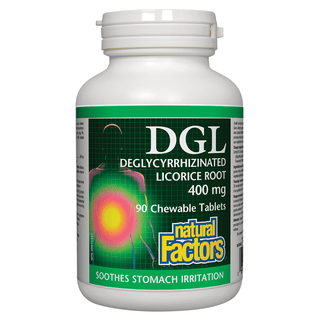 Natural Factors DGL 400mg 90 Chewable Tablets