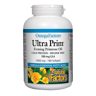 Natural Factors Omega  Factors Ultra Prim Evening Primrose Oil 1000mg 180 Softgels