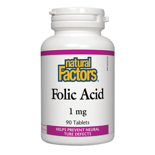 Natural Factors Folic Acid 1mg 90 Tablets