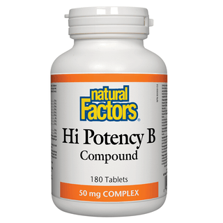 Natural Factors Hi Potency B Compound 50mg 180 Tablets