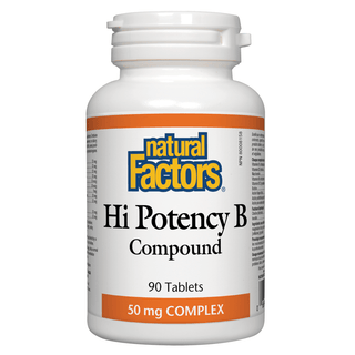 Natural Factors Hi Potency B Compound 50mg 90 Tablets