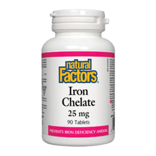 Natural Factors Iron Chelate 25mg 90 Tablets