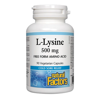 Natural Factors L-Lysine 500mg 90 Veggie Caps