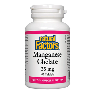 Natural Factors Manganese Chelate 25mg 90 Tablets