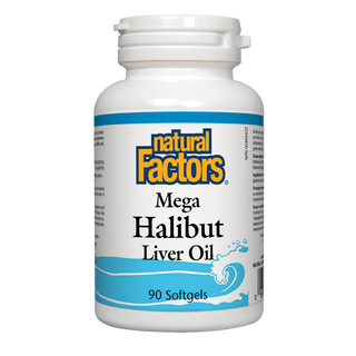 Natural Factors Mega Halibut Liver Oil 90 Softgels