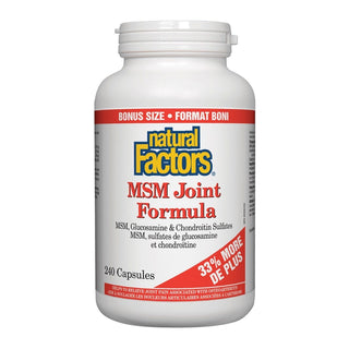 Natural Factors MSM Joint Formula 240 Capsules