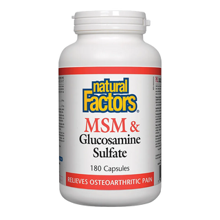 Natural Factors MSM & Glucosamine Sulfate 180 Capsules