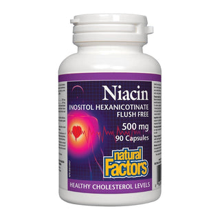 Natural Factors Niacin Inositol Hexanicotinate 500mg 90 Capsules