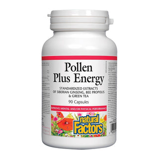 Natural Factors Pollen Plus Energy 90 Capsules