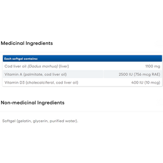 Natural Factors Super Cod Liver Oil 90 Softgels