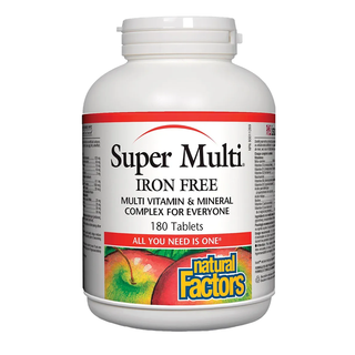 Natural Factors Super Multi Iron Free 180 Tablets