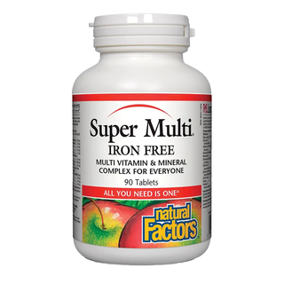 Natural Factors Super Multi Iron Free 90 Tablets