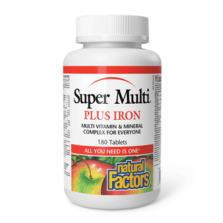 Natural Factors Super Multi Plus Iron 180 Tablets