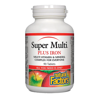 Natural Factors Super Multi Plus Iron 90 Tablets