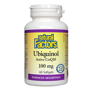 Natural Factors Ubiquinol Active CoQ10 100mg 60 Softgels