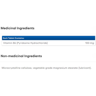 Natural Factors Vitamin B6 Pyridoxine 100mg 90 Tablets