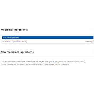 Natural Factors Vitamin C 500mg Plus Bioflavonoids & Rosehips 90 Tablets