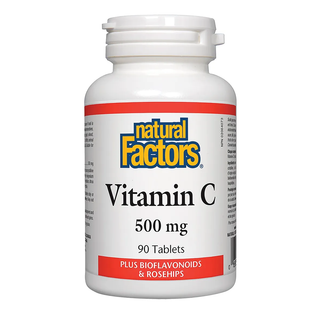 Natural Factors Vitamin C 500mg Plus Bioflavonoids & Rosehips 90 Tablets