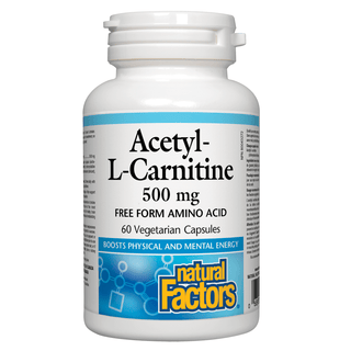 Natural Factors Acetyl-L-Carnitine 500mg 60 Veggie Caps