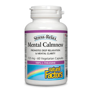 Natural Factors Stress Relax Mental Calmness 125mg 60 Veggie Caps