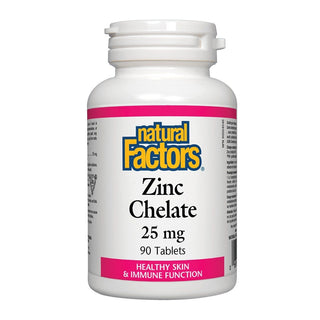 Natural Factors Zinc Chelate 25mg 90 Tablets