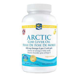 Nordic Naturals Arctic Cod Liver Oil Lemon 90 Softgels