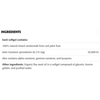 New Roots Beta-Carotene 25000 IU 90 Softgels