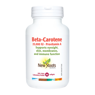 New Roots Beta-Carotene 25000 IU 90 Softgels