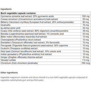 New Roots Blood Sugar Balance 60 Veggie Caps