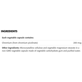 New Roots Chromium Picolinate 200mcg 100 Veggie Caps