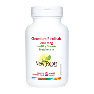 New Roots Chromium Picolinate 200mcg 100 Veggie Caps