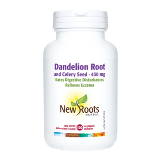 New Roots Dandelion Root & Celery Seed 430mg 100 Veggie Caps