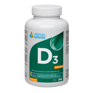 Platinum Naturals Vitamin D3 1000IU 360 Softgels