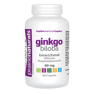 Prairie Naturals Ginkgo Biloba 60mg 360 Veggie Caps