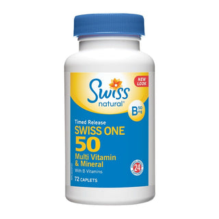 Swiss One 50 Time Release Multi Vitamin & Mineral 72 Caplets