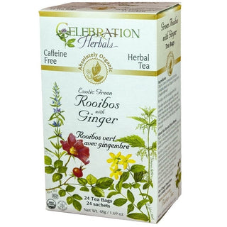 Celebration Herbals Rooibos Green (Red Tea) with Ginger 24 Tea Bags