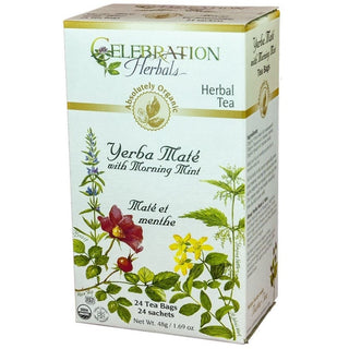 Celebration Herbals Yerba Mate with Morning Mint 24 Tea Bags