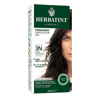 Herbatint Permanent Hair Colour Gel Dark Chestnut 3N 135mL