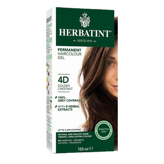 Herbatint Permanent Hair Colour Gel Golden Chestnut 4D 135mL