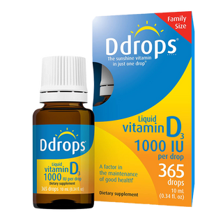 Ddrops Vitamin D3 1000 IU Liquid 365 Drops