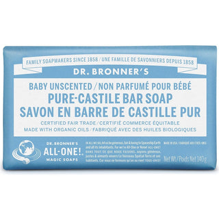 Dr. Bronner's Pure-Castile Bar Soap Baby Unscented 140g